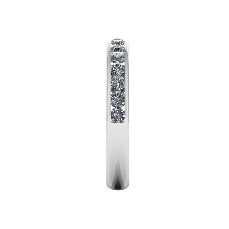 Lab Diamond Channel Set Eternity Band Wedding Ring - HEERA DIAMONDS