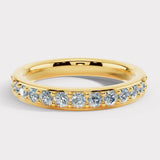 Lab Diamond Grain Set Eternity Band Wedding Ring GRB HEERA DIAMONDS