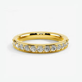 Lab Diamond Grain Set Eternity Band Wedding Ring GRB