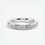 Lab Diamond Grain Set Eternity Band Wedding Ring GRB