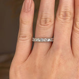 Lab Diamond Scallop Set Eternity Band Wedding Ring - HEERA DIAMONDS