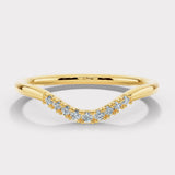 "Lacey" Micro Set 0.10ct Diamond Subtly Shaped Eternity Ring ET51
