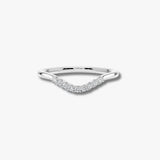 "Lacey" Micro Set 0.10ct Diamond Subtly Shaped Eternity Ring ET51