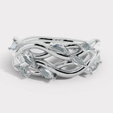 "Lanai" 0.40ct Diamond Nature Interweave Leaf and Branch Half Eternity Ring ET34