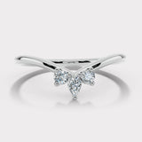 "Leith" Dainty Floral 0.20ct Diamond Shaped Eternity Band ET48