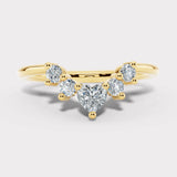"Lexis" 0.50ct Heart and Petals Centre Diamond Dip Eternity Ring ET14