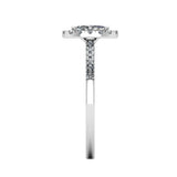 "Lilah" Halo Marquise Cut Diamond Shoulder Engagement Ring HAMC03 - HEERA DIAMONDS
