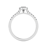 "Lilah" Halo Marquise Cut Diamond Shoulder Engagement Ring HAMC03 - HEERA DIAMONDS