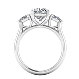 "Liliana" Cushion Three Stone Trilogy Diamond Ring 3SCC02 - HEERA DIAMONDS
