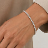 "Linda" Illusion 12 Carat Platinum Round Cut Diamond Bracelet