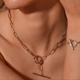 Linked T-Bar Necklace Hot Diamonds