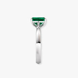 "Lioraen" Emerald Green 0.47 Carat Emerald Cut Solitaire Natural Diamond Engagement Ring HM604
