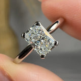 "Lioren" 0.73 Carat Radiant Cut Solitaire Lab Grown Diamond Engagement Ring HLR490