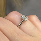 "Lioren" 0.73 Carat Radiant Cut Solitaire Lab Grown Diamond Engagement Ring HLR490