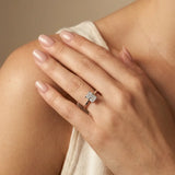 "Lioren" 0.73 Carat Radiant Cut Solitaire Lab Grown Diamond Engagement Ring HLR490