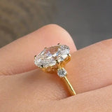 "Lola" 1.5 Carat Oval Cut Trilogy Diamond Engagement Ring HLR551 HEERA DIAMONDS