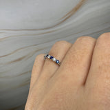"Loon" Round Cut 0.40 Carat Diamond Sapphire Platinum Eternity Ring HEERA DIAMONDS