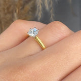 "Lumea" 0.54 Carat Round Cut Natural Diamond Solitaire Engagement Ring MDC409