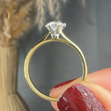 "Lumea" 0.54 Carat Round Cut Natural Diamond Solitaire Engagement Ring MDC409