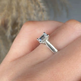 "Lunavelle" 0.40 Carat Emerald Cut Natural Diamond Solitaire Engagement Ring MDR3905