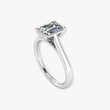 "Lunavelle" 0.40 Carat Emerald Cut Natural Diamond Solitaire Engagement Ring MDR3905
