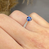 "Luxelle" 0.90 Carat Cushion Cut Natural Diamond Shoulder Engagement Ring MSR779