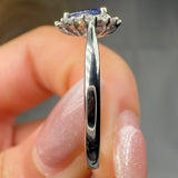 "Lyza" Blue Sapphire 0.41 Carat Pear Cut Diamond Engagement Ring HR1264 HEERA DIAMONDS