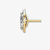MARQUISE DIAMOND AND HALO STUD EARRINGS HEERA DIAMONDS