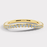 "Malin" Subtly Shaped Dainty 0.35ct Diamond Eternity Band ET26