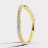 "Malin" Subtly Shaped Dainty 0.35ct Diamond Eternity Band ET26