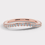 "Malin" Subtly Shaped Dainty 0.35ct Diamond Eternity Band ET26