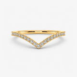 "Margot" Double Band V Shape 0.30ct Diamond Eternity Ring ET47