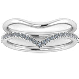 "Margot" Double Band V Shape Diamond Eternity Ring ET47 - HEERA DIAMONDS