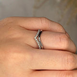 "Margot" Double Band V Shape Diamond Eternity Ring ET47 - HEERA DIAMONDS