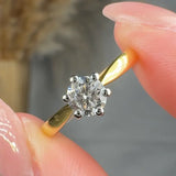 "Marvelle" 0.45 Carat Round Cut Natural Diamond Solitaire Engagement Ring MDR3766