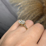 "Marvey" Marquise Cut 4 Carat Under Halo Engagement Ring HEERA DIAMONDS