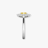 "Marzelle" 1.05 Carat Yellow Oval Cut Natural Diamond Halo Engagement Ring MSR742