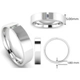 Men's Diamond Band 0.05ct Wedding Ring DW2 HEERA DIAMONDS