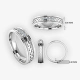 Men's Diamond Band Wedding Ring DW39 Heera Diamonds