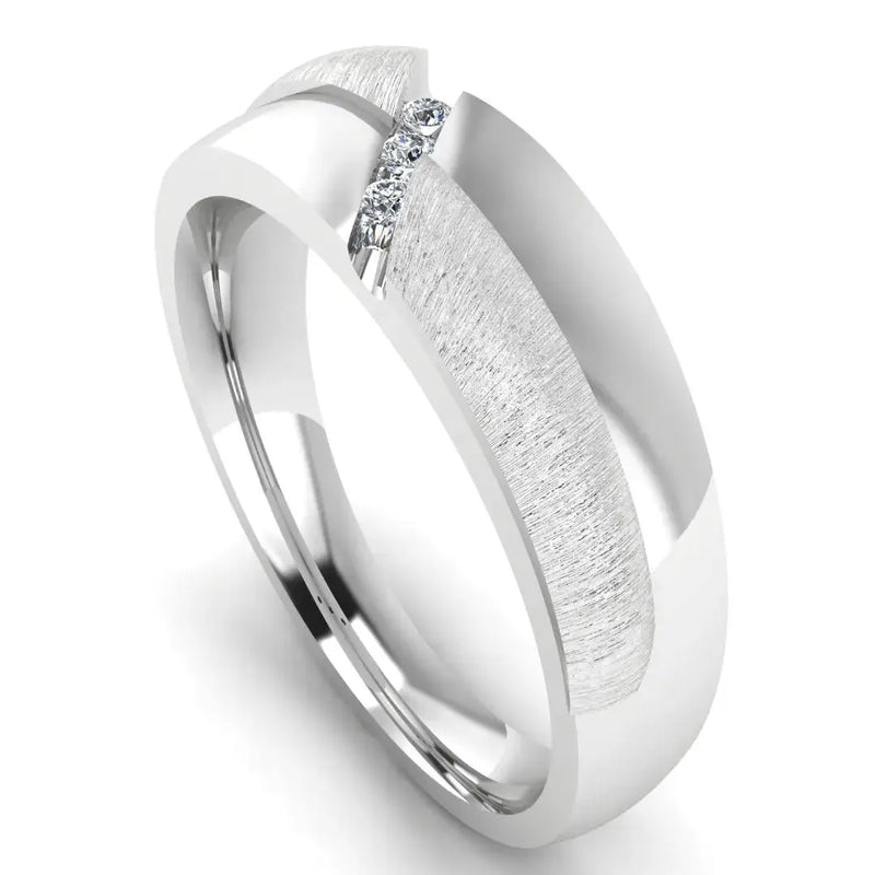 Men's Diamond Band 0.06ct Wedding Ring GR19961 HEERA DIAMONDS