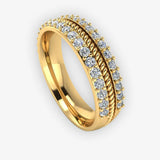 Men's Diamond Band 0.08ct Wedding Ring DW47 Heera Diamonds