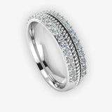 Men's Diamond Band 0.08ct Wedding Ring DW47 Heera Diamonds