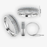 Men's Diamond Band 0.08ct Wedding Ring DW47 Heera Diamonds