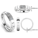 Men's Diamond Band 0.15ct Wedding Ring DW20 HEERA DIAMONDS