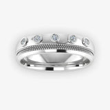 Men's Diamond Band 0.15ct Wedding Ring DW42 Heera Diamonds