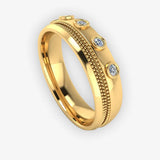 Men's Diamond Band 0.15ct Wedding Ring DW42 Heera Diamonds