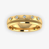 Men's Diamond Band 0.15ct Wedding Ring DW42 Heera Diamonds