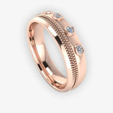 Men's Diamond Band 0.15ct Wedding Ring DW42 Heera Diamonds