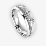 Men's Diamond Band 0.15ct Wedding Ring DW42 Heera Diamonds