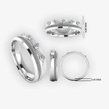 Men's Diamond Band 0.15ct Wedding Ring DW42 Heera Diamonds